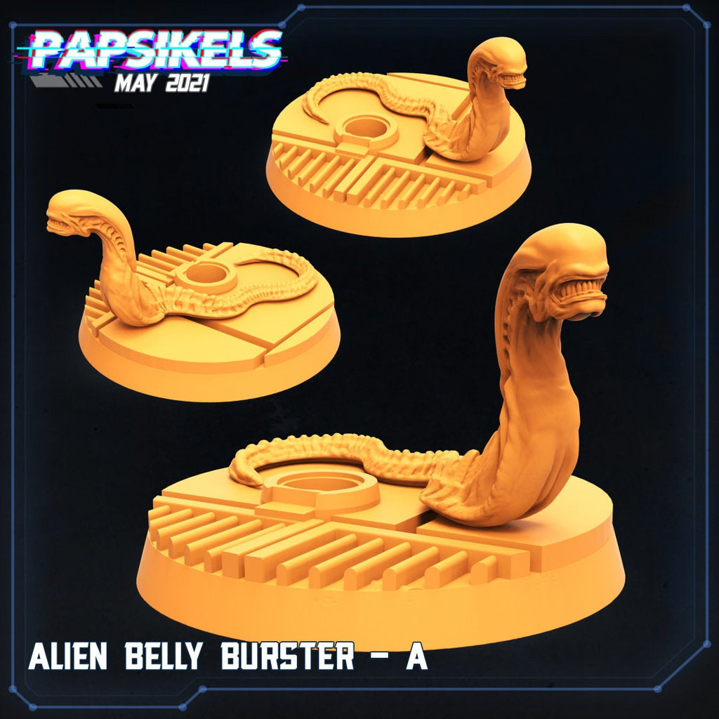 Aliens vs Humans: 32mm Belly Burster Chestburster Model Set - 4 Miniatures for RPG & Tabletop Gaming