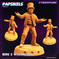 Cyberpunk Boris D Welcome Lord 32mm Miniature - Papsikels RPG Tabletop Gaming Judge Dredd Inspired Figure
