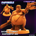 Cyberpunk Batchoy Ex-Convict Sharpshooter Jake 32mm Miniature for RPG and Tabletop Gaming by Papsikels