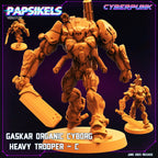 Cyberpunk Gaskar Organic Heavy Trooper Squad Miniatures for Wargaming, RPG, Sci-Fi Tabletop Battles