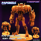 PCPD Heavy Combat Droid Miniature - Cyberpunk Wargaming Sculpt for RPG & Tabletop by Papsikels
