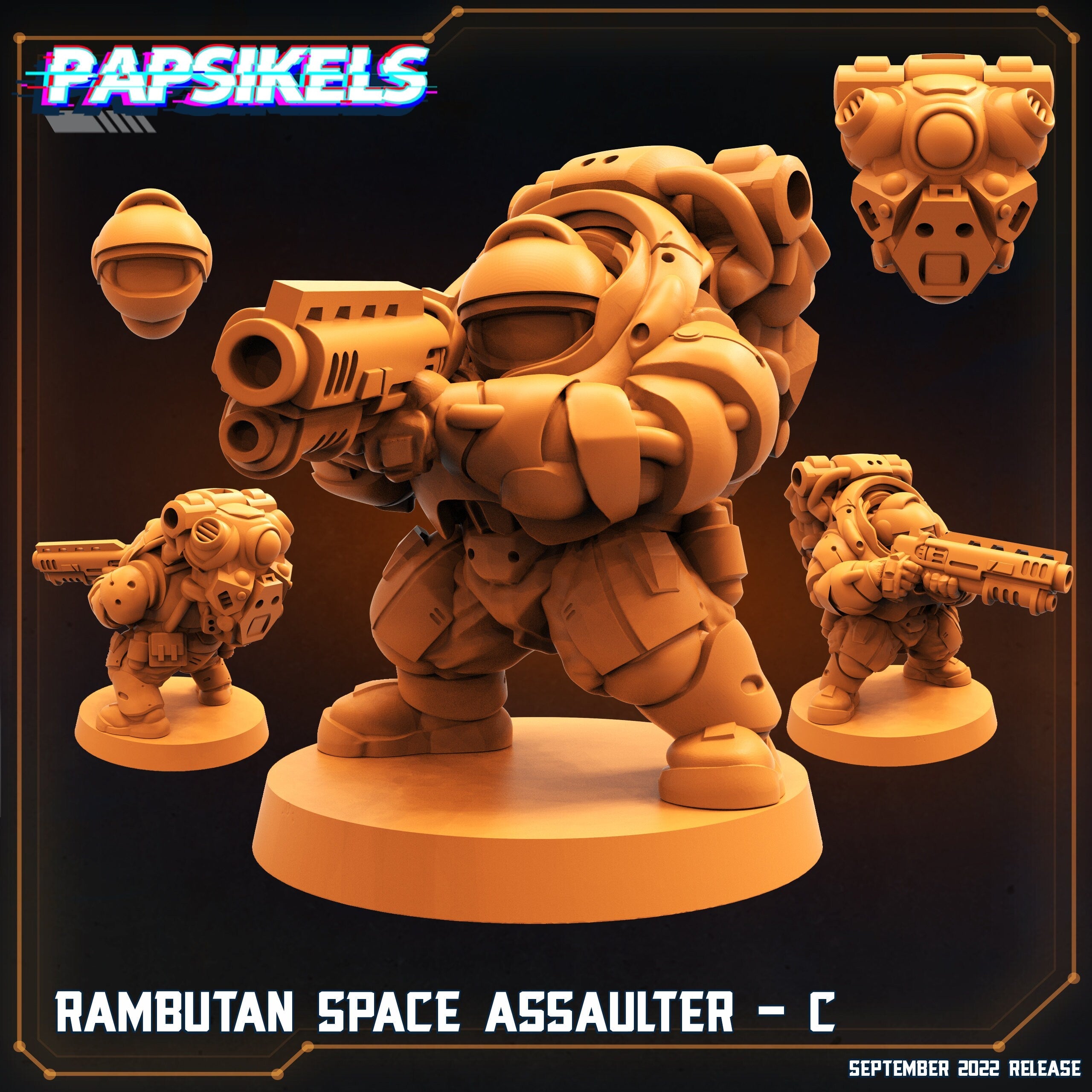Space Rambutans: 32mm Mini Figures for Sci-Fi RPG, Alien vs Human Skull Hunters, Colonial Marines