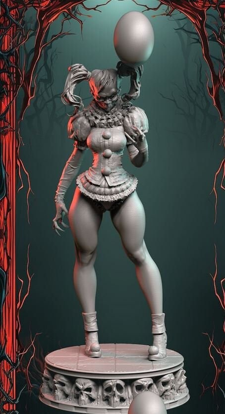 Pennywise Girl - Pinup | Halloween | Sinister Sisters Showcase Kickstarter | Prey Collection Studios | 1:10 Scale