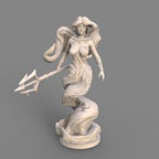 75mm Water Elemental Fantasy Girl Miniature - Resin Figurine for Collectors & Tabletop Gaming
