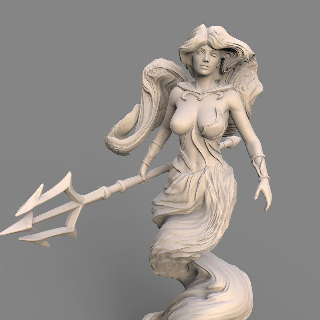 75mm Water Elemental Fantasy Girl Miniature - Resin Figurine for Collectors & Tabletop Gaming