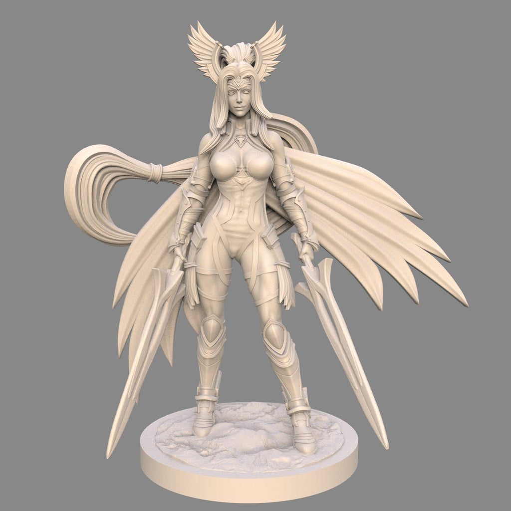 Sanya: Twin-Blade Defender 75mm Fantasy Fighter Miniature - Kickstarter Exclusive by Ravi Sampath