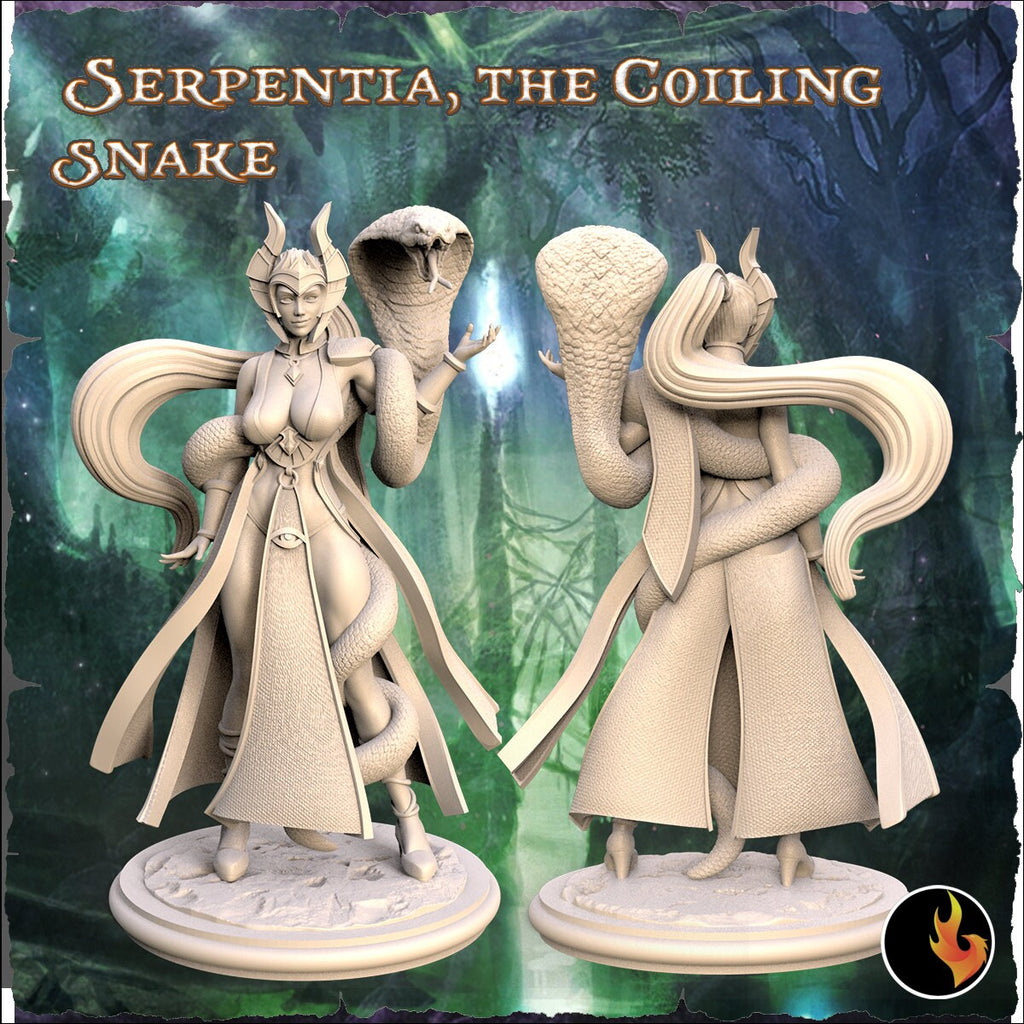 Serpentina: 75mm Fantasy Snake Girl Miniature - Ravi Sampath's Kickstarter Collection