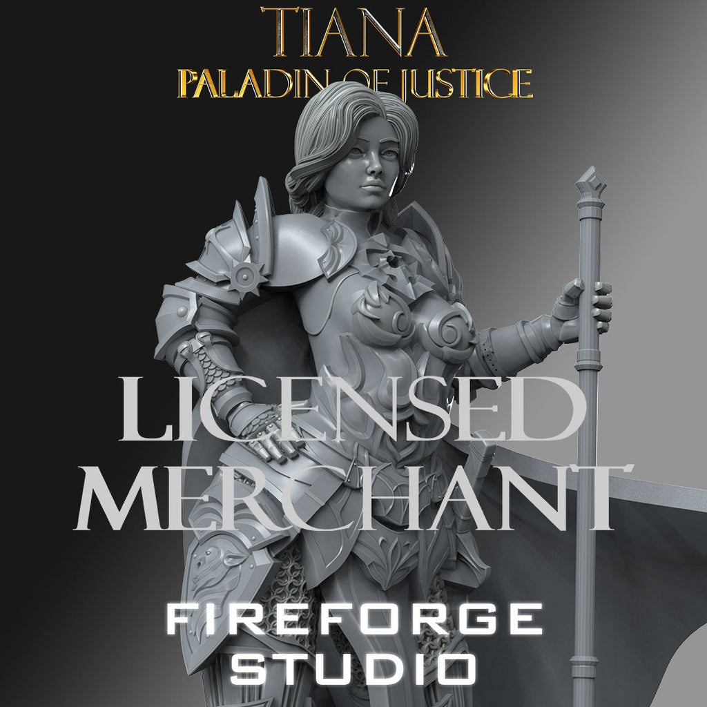 Tiana Paladin of Justice Kickstarter | FireForge Studios | 32mm or 75mm