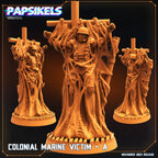 Sci-Fi Colonial Marine Victims: 32mm Miniatures for Aliens vs Humans Tabletop Gaming by Papsikels