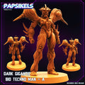Cyberpunk Bio-Techno Guyver Miniature: Dark Gigantic Bio Techno Man A for RPG & Anime Tabletop Gaming (32mm)