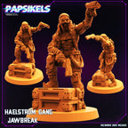 Cyberpunk Haelstrom Gang Jawbreak 32mm Miniature for RPG and TTRPG by Papsikels