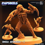 Omega Antimagers Resin Miniatures: 32mm Tabletop Figures for RPG, Sci-Fi, and Alien vs Human Battles