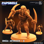 Omega Antimagers Resin Miniatures: 32mm Tabletop Figures for RPG, Sci-Fi, and Alien vs Human Battles
