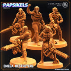 Omegas Destroyers 32mm Resin Miniature: Sci-Fi Tabletop RPG Alien Warriors for Wargaming & Painting