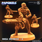 Omegas Destroyers 32mm Resin Miniature: Sci-Fi Tabletop RPG Alien Warriors for Wargaming & Painting