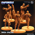 Omega Spacers: 32mm Resin Miniatures for Tabletop RPG - Papsikels Alien vs Human Figurines
