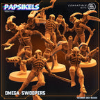 Omega Swoopers: 32mm Resin Miniatures for Tabletop RPGs - Aliens vs Humans Sci-Fi Figurines