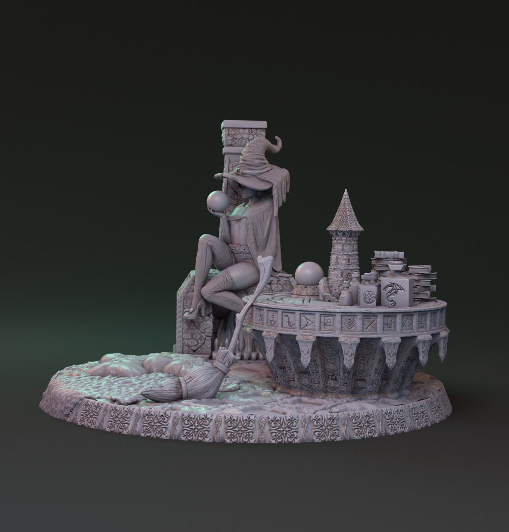 Yaleena - Pinup - Mysterious Witchcraft of Lionila Kickstarter | Mythreal Games | 32mm or 75mm