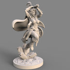 Astrid: Viking Axe-Wielding Stormbreaker Fantasy Miniature - 75mm Scale Resin Figure by Ravi Sampath