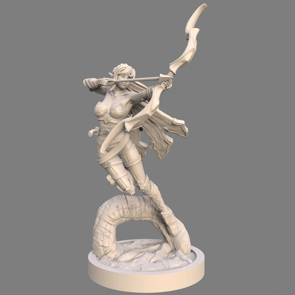 Azura the Talon Wind: 75mm Elf Archer Fantasy Miniature - Ravi Sampath Kickstarter Collection