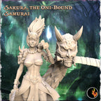 Sakura: Oni-Bound Samurai - 75mm Japanese Fantasy Girl Miniature for Collectors & Gamers