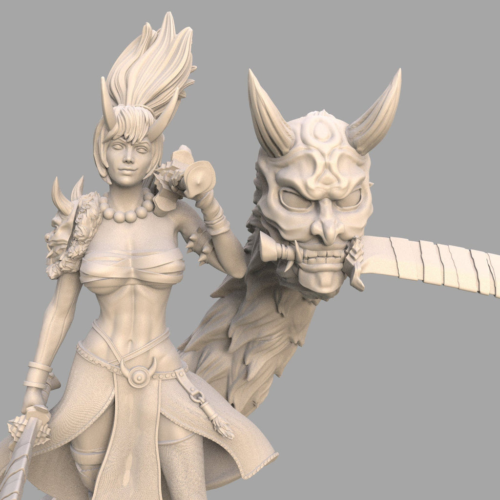 Sakura: Oni-Bound Samurai - 75mm Japanese Fantasy Girl Miniature for Collectors & Gamers
