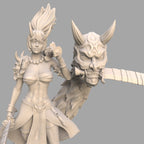 Sakura: Oni-Bound Samurai - 75mm Japanese Fantasy Girl Miniature for Collectors & Gamers