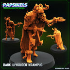 Dark Upholder Krampus Judge Dredd Miniature - 12 Days of Christmas Sculpt for Wargaming and RPG