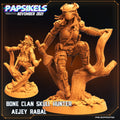 Bone Clan Skull Hunter: 32mm Resin Fantasy Miniature for Tabletop RPG - Aejey Rabal Papsikels Design