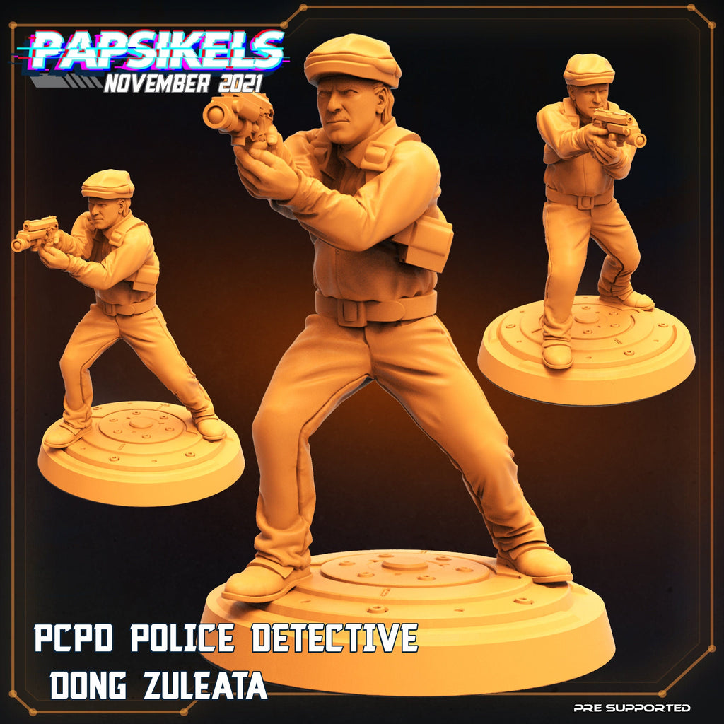 Skull Hunters PCPD: Resin Tabletop Miniature for Fantasy RPG, 32mm Scale Papsikels Character