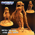 Mistika the Vixen: Latigo Skull Hunter Resin Miniature - 32mm Fantasy Tabletop RPG Figure