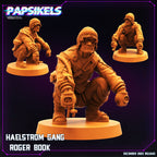 Cyberpunk Haelstrom Gang Roger Book 32mm Miniature for RPG and TTRPG by Papsikels