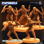 Omega Antimagers Resin Miniatures: 32mm Tabletop Figures for RPG, Sci-Fi, and Alien vs Human Battles