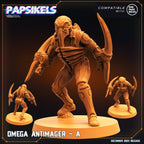 Omega Antimagers Resin Miniatures: 32mm Tabletop Figures for RPG, Sci-Fi, and Alien vs Human Battles