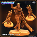 Omegas Destroyers 32mm Resin Miniature: Sci-Fi Tabletop RPG Alien Warriors for Wargaming & Painting
