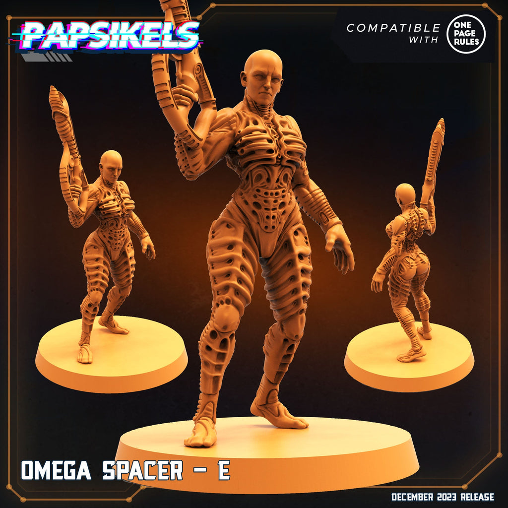 Omega Spacers: 32mm Resin Miniatures for Tabletop RPG - Papsikels Alien vs Human Figurines