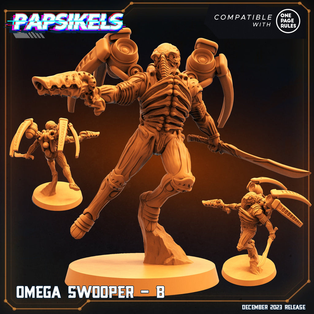 Omega Swoopers: 32mm Resin Miniatures for Tabletop RPGs - Aliens vs Humans Sci-Fi Figurines
