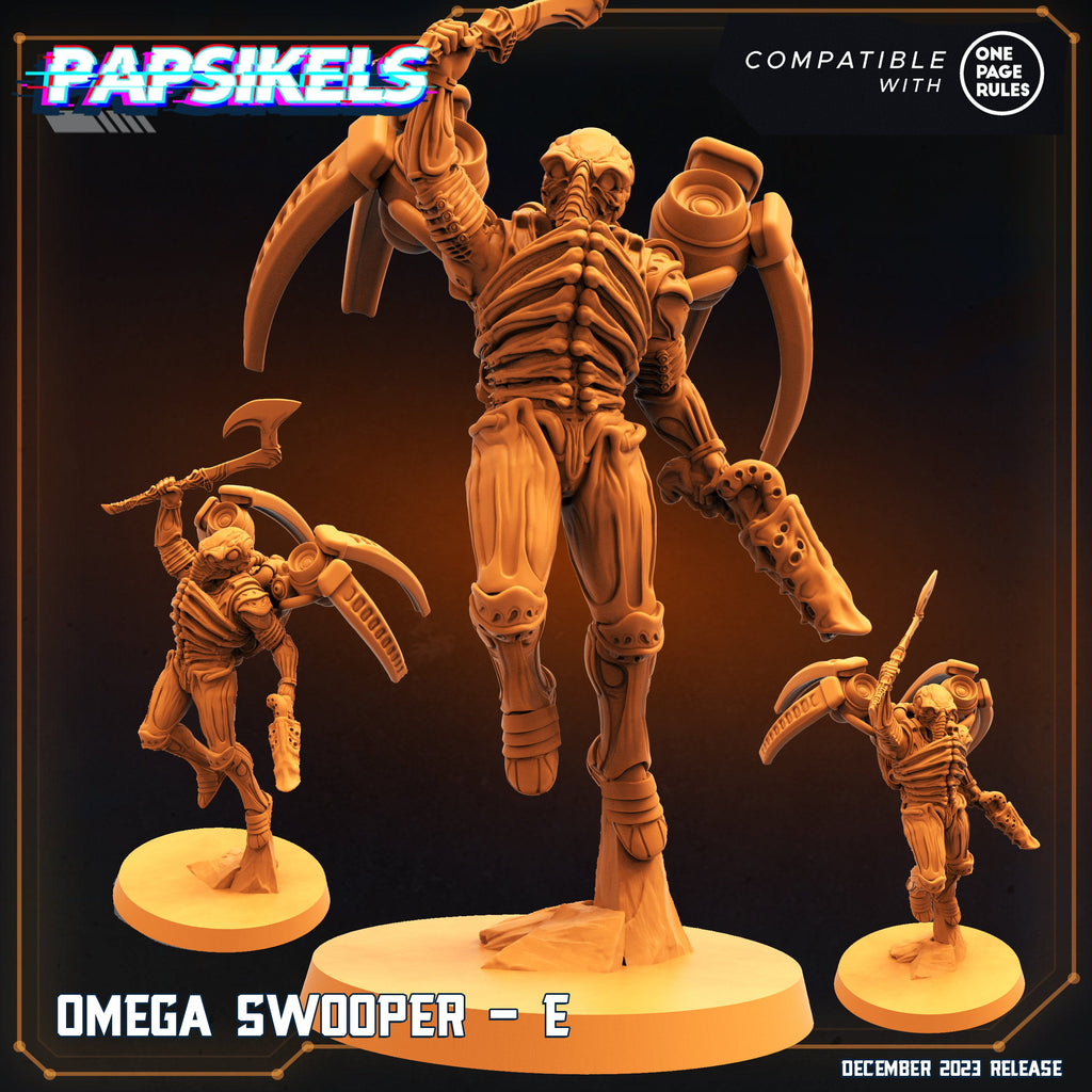 Omega Swoopers: 32mm Resin Miniatures for Tabletop RPGs - Aliens vs Humans Sci-Fi Figurines