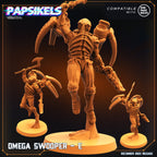 Omega Swoopers: 32mm Resin Miniatures for Tabletop RPGs - Aliens vs Humans Sci-Fi Figurines