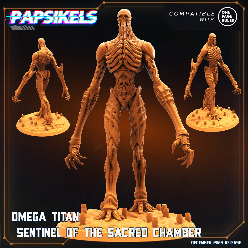 The Omegas, Omega Titan - Sentinel of the Sacred Chamber, Papsikels , Resin Miniature - Tabletop miniature - 32mm