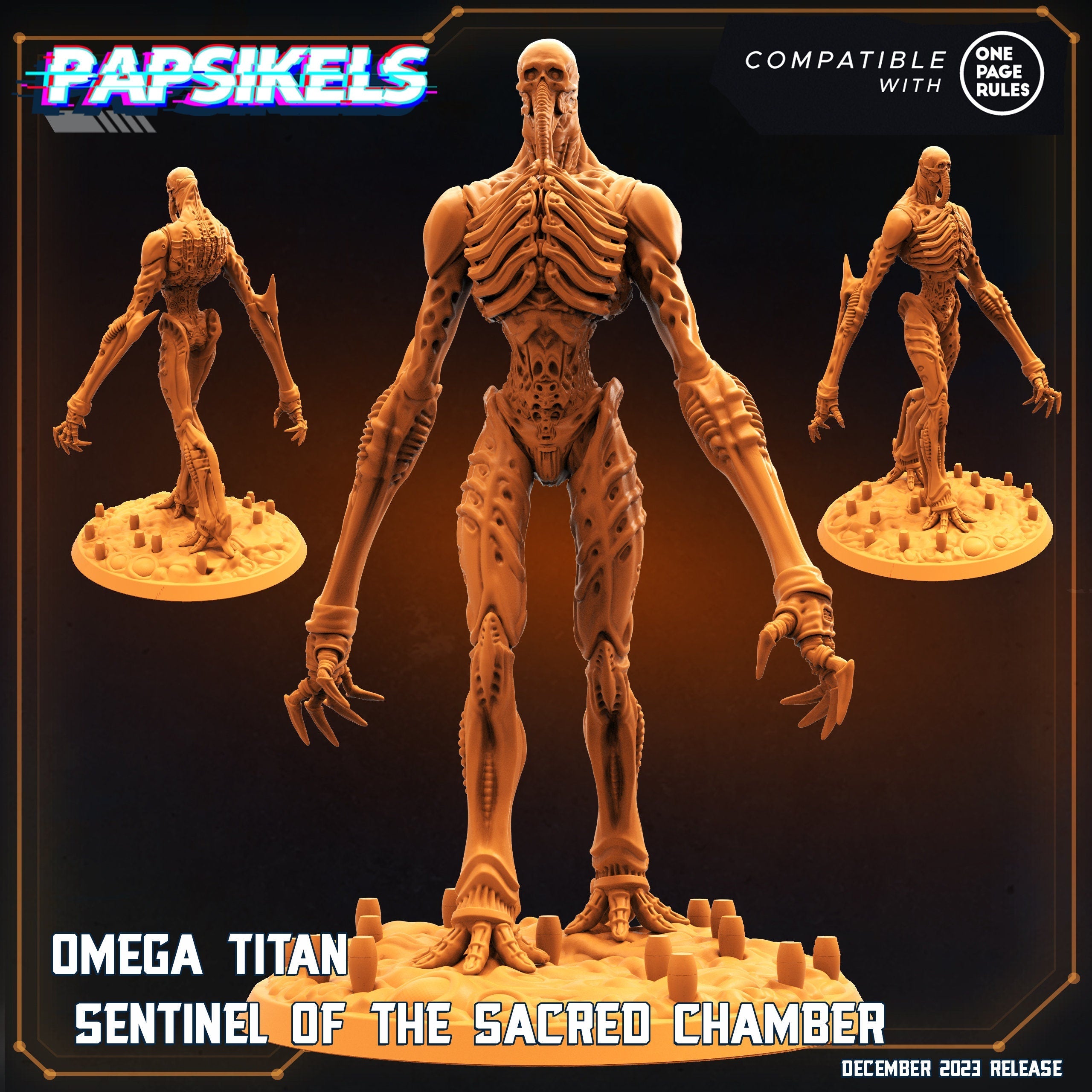 The Omegas, Omega Titan - Sentinel of the Sacred Chamber, Papsikels , Resin Miniature - Tabletop miniature - 32mm
