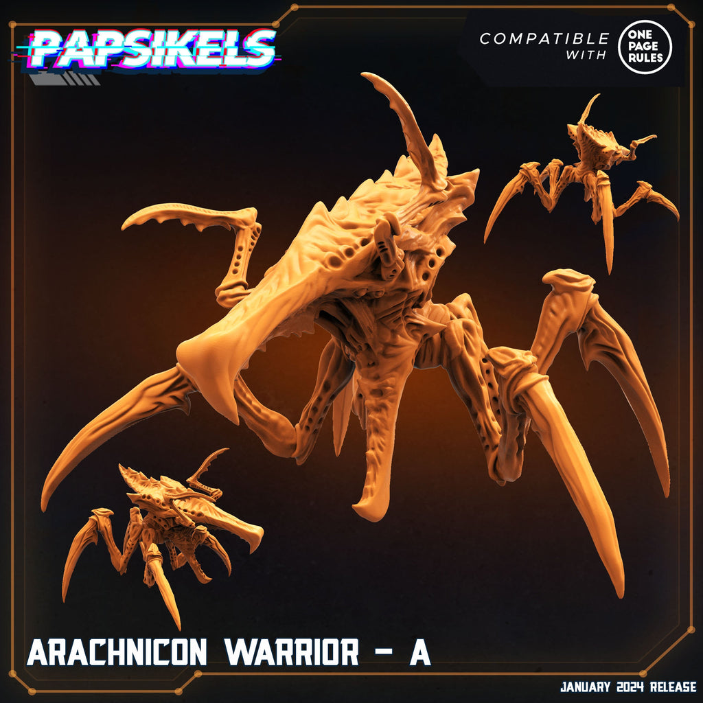 Arachnicon Warriors Dropship Troopers: 32mm Sci-Fi Insect Alien Miniatures for RPG & Tabletop Gaming