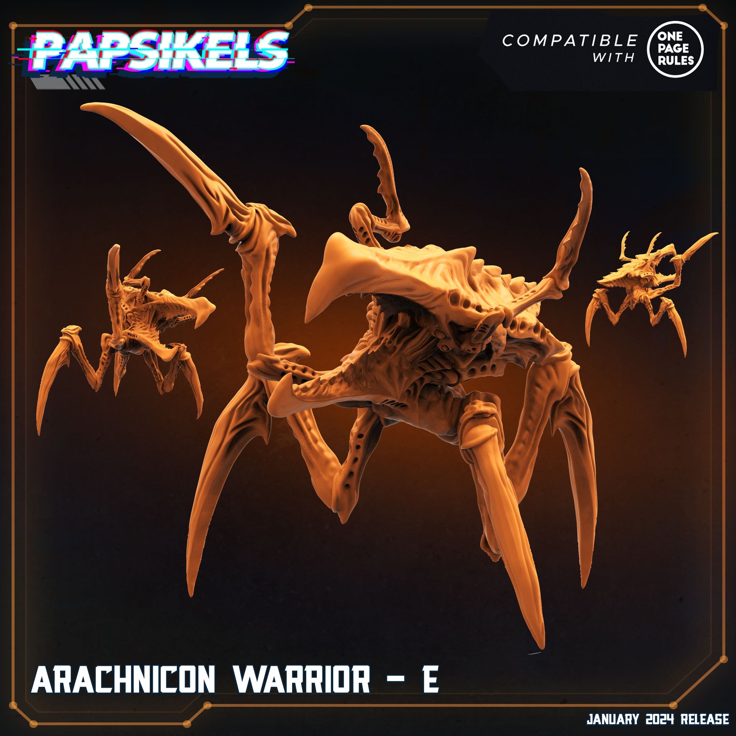 Arachnicon Warriors Dropship Troopers: 32mm Sci-Fi Insect Alien Miniatures for RPG & Tabletop Gaming