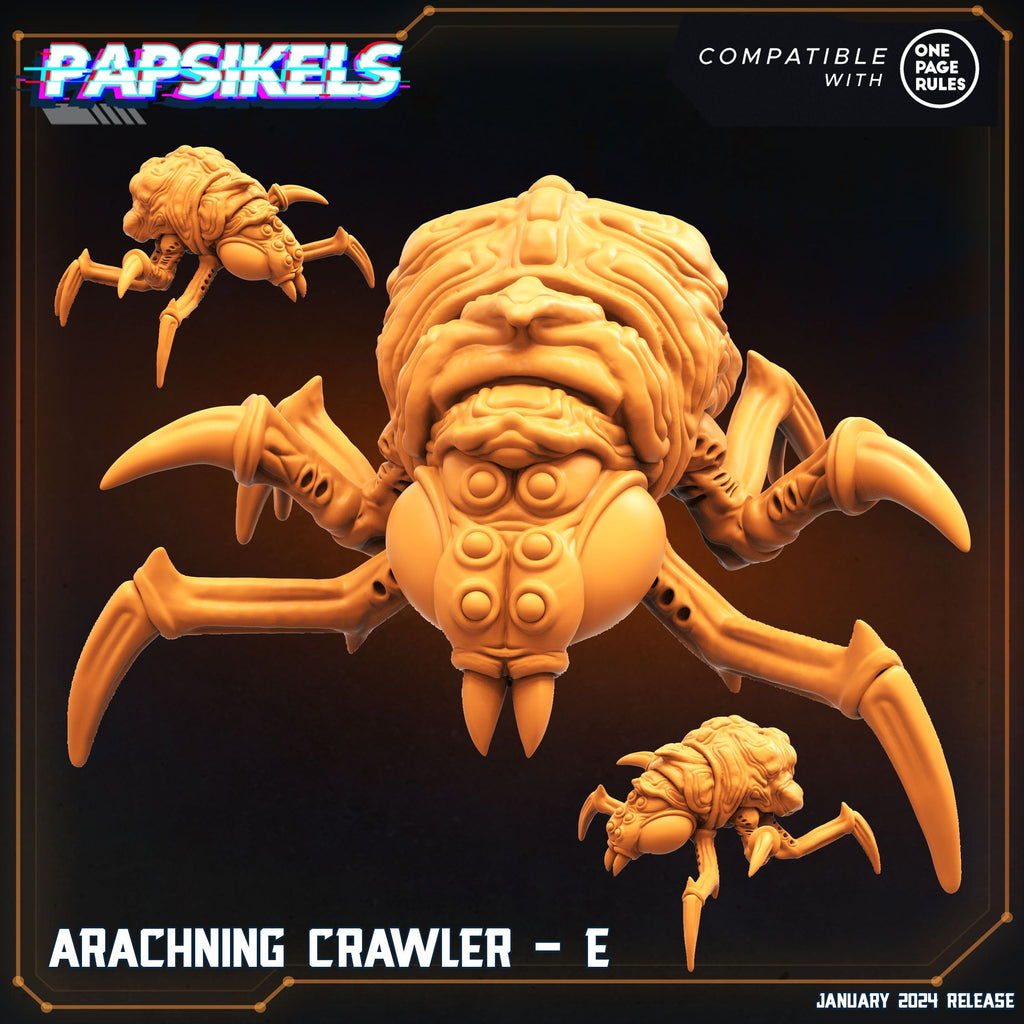 Arachning Crawler Miniatures: 5-Model Set for Dropship Troopers RPG - 32mm Sci-Fi Alien Insect Figures