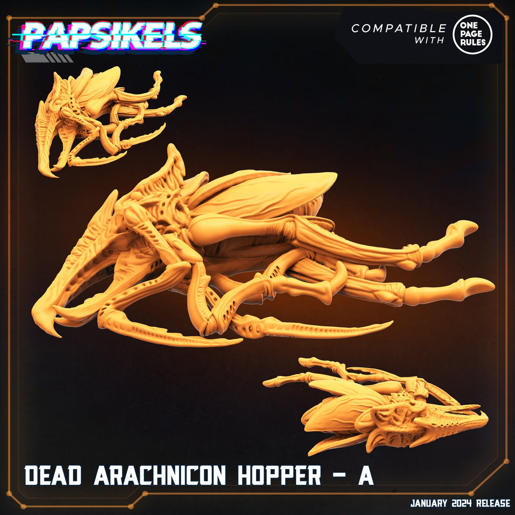 Dead Arachnicon Hoppers: 32mm Sci-Fi Insectoid Miniatures for Tabletop Gaming - Dropship Troopers