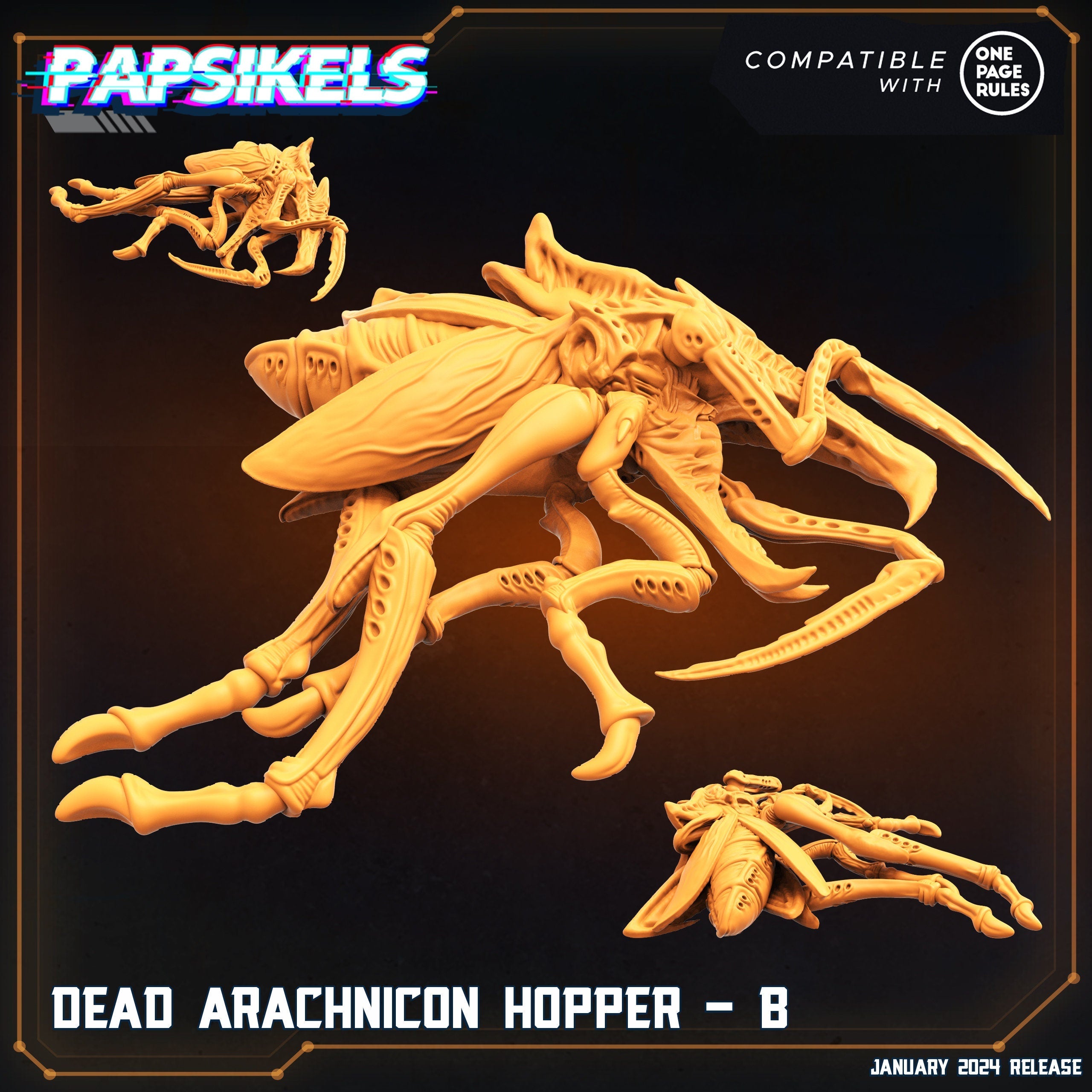 Dead Arachnicon Hoppers: 32mm Sci-Fi Insectoid Miniatures for Tabletop Gaming - Dropship Troopers