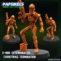 E-800 Exterminator Christmas Termination Miniature: 32mm Cyberpunk Sculpt for Wargaming and RPG by Papsikels