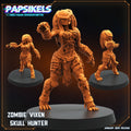 Zombie Vixen Skull Hunter Resin Miniature | 32mm Fantasy Tabletop RPG Figure | Papsikels 12 Days of January