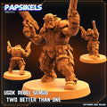 Ugok Rebel Sergio Duo Miniature: Sculpted 32mm Figure for Cyberpunk Wargaming, RPG, and TTRPG