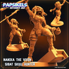 Nanika the Vixen Sibat: Skull Hunter Resin Miniature - 32mm Fantasy Tabletop RPG Figure